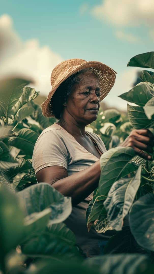 lady in farm